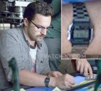 Jake Johnson wears a Casio A158WA-1 watch in Jurassic World.