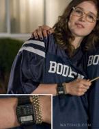 Ellen Page wearing the Casio calculator watch in the movie Whip It