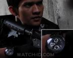 Martial arts actor Iko Uwais wears a Hamilton Khaki Automatic X-Mach watch in th