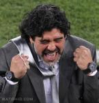 Diego Maradona wearing two Hublot Big Bang watches during the FIFA World Cup 201