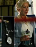Helen Mirren wearing a nurse lapel watch in the movie Arthur
