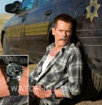 Kevin Bacon wears a Pulsar PF3293 watch in the movie Cop Car.