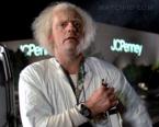 Doc Brown (Christopher Lloyd) with the Seiko A826 Training Timer watch