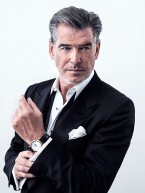 Pierce Brosnan wears a Speake-Marin Resilience Red Gold 42mm in his forst promotional photo as the brand ambassador for Speake-Marin