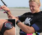 Russian kiteboarder Peter Tyushkevich wears a Suunto Core Extreme Edition Red