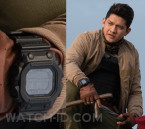 Iko Uwais wears a Casio G-Shock GX56BB-1 watch in Expend4bles (2023).