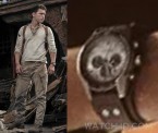 Tom Holland wears a Fossil Coachman Chronograph CH2565 watch in the movie Uncharted.