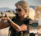 Linda Hamilton wears a NIXON Regulus Sand Watch in the 2019 film Terminator: Dark Fate.