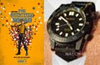 Joel Kinnamon wears a Resco RTAC GMT PVD Green watch in The Suicide Squad