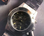 A steel Swiss Time chronograph watch appears in the series Star Trek: Strange New Worlds.