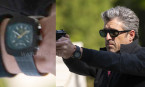 Patrick Dempsey wears a black chronograph watch in the series Memory of a Killer.