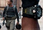 Anthony Mackie wears a Casio G-Shock MUDMASTER GWG1000-1A3 watch in Outside The Wire.