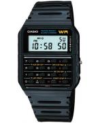 Casio CA53W-1 watch with 8-digit calculator, dual time, alarm and stopwatch.