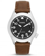 Fossil Aeroflite AM4512P brown leather watch