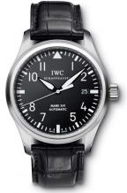 IWC Pilot Mark XVI reference IW325501 in stainless steel with black crocodile l