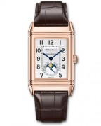 Jaeger-LeCoultre Grande Reverso Calendar, with pink gold case and brown alligator leather strap, ref. 3752520