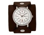 Red Monkey GT with white face, wide 2-5/8" Chocolate Leather band