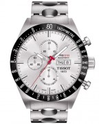 Tissot PRS 516 Automatic Chrono Men's Silver Dial Watch with Stainless Steel Bracelet