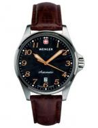 Wenger TerraGraph Automatic 72764, brown leather strap, black dial