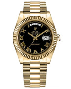 Rolex Day-Date, gold, black dial