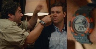 Bobby Moynihan wears an Armitron Chronograph 40/8320ORGTC watch in the 2016 comedy film Brother Nature.