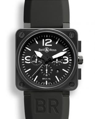Bell & Ross 01-94 Carbon with white details (the watch seen in the film Dark Hor