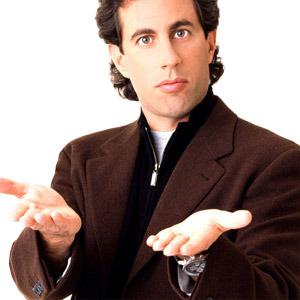 Seinfeld wearing a Breitling watch with four white subdials