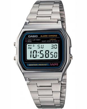 Casio A158WA-1, features daily alarm, hourly time signal, stopwatch, auto calend