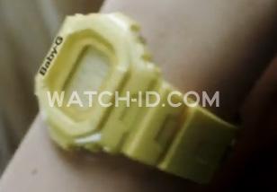 Close-up of the Casio Baby-G BG5602-9 in the music video LoveGame