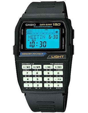Casio Data Bank Calculator Watch DBC150B-1DF, luminous keypad and Afterglow disp