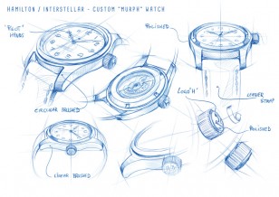 Drawings for the watch worn by Murph in the movie Interstellar
