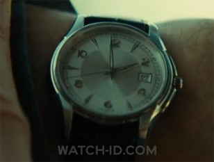 Liam Neeson wears a Hamilton Jazzmaster Gent Quartz H32411555 watch in the movie Taken 2, but the Hamilton logo was digitally removed