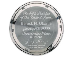 The Commemorative Edition has "The 44th President of the United States Barack H.