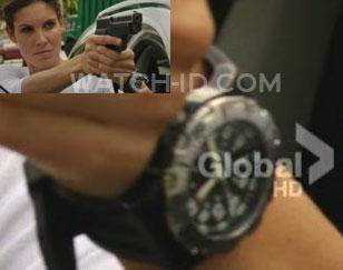 The watch on the wrist of Daniela Ruah appears to be a Luminox 8251 EVO Ultimate
