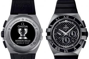 The case of the Omega Constellation Double Eagle Mission Hills World Cup has a s