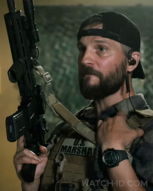 Logan Marshall Green wears a Suunto Core All Black watch in the series Marshals.