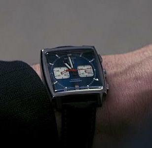Close-up of the TAG Heuer Monaco worn by Jason Statham in The Bank Job