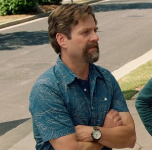 Zach Galifianakis wearing a Timex Expedition in Keeping Up With The Joneses.