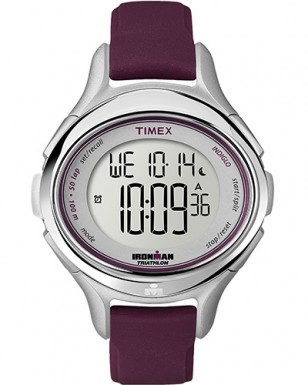 Timex T5K498 Ironman All Day 50-Lap watch with Plum (purple) silicone strap