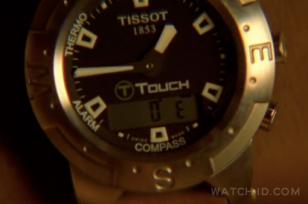 Close-up of the Tissot T-Touch right after Angelina Jolie hit the Compass button
