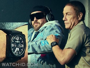Jean-Claude Van Damme wears a black Bell & Ross BR01-94 Carbon watch in the Netflix film The Last Mercenary.