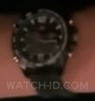  Black ana-digi watch with large 12 and 6 on the dial