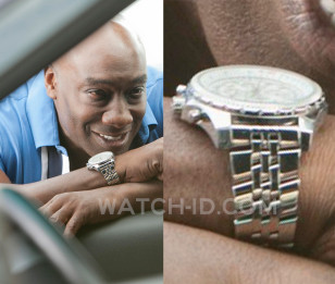 Michael Clarke Duncan wears a Breitling Bentley 6.75 in the first episode of The Finder.