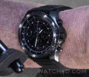 Enhanced image of the Breitling for Bentley 6.75 Midnight Carbon watch in Batman vs Superman.