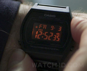 The Casio B640WB-1BVT watch gets a good close-up in the movie Inside, showing the backlight function..
