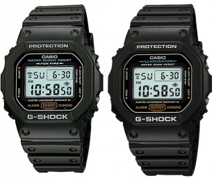Casio G-Shock DW-5600E-1: compare the Japanese market model (left) with the International model (right)