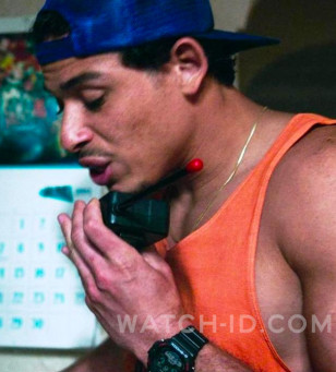 Anthony Ramos wears a Casio G-Shock DW-5900-1 in the movie Transformers: Rise of the Beasts (2023).
