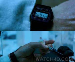 A Casio F-91W watch is also worn by Al Madrigal in Morbius.