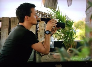 Rupert Friend wears an all-black Casio G-Shock GA100-1A1 watch in season 4 of Homeland.