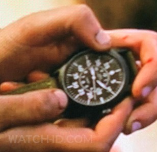 Actor John Krasinski wears a oDo Schmeichel Tactical Watch (Flieger Type B pilot style) watch in the movie A Quiet Place II.